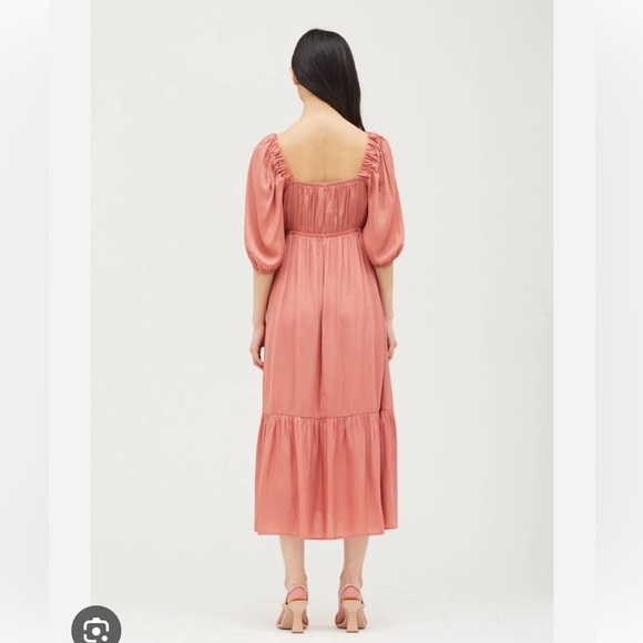 Sam Front Tie satin Dress in Lagoon - Picture 5 of 13